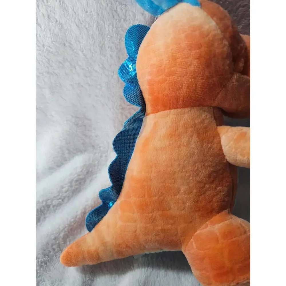 New Walmart Dinosaur Easter Bunny Rabbit Plush Toy Stuffed Animal 7.5" Orange - Picture 7 of 10